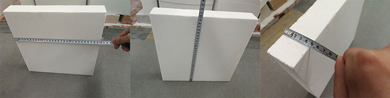 On-site inspection of bubble alumina bricks